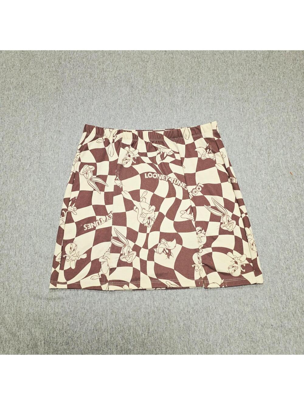 Looney Tunes Graphic Print Y2K 90s Mini Skirt Size XS